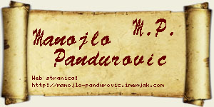 Manojlo Pandurović vizit kartica